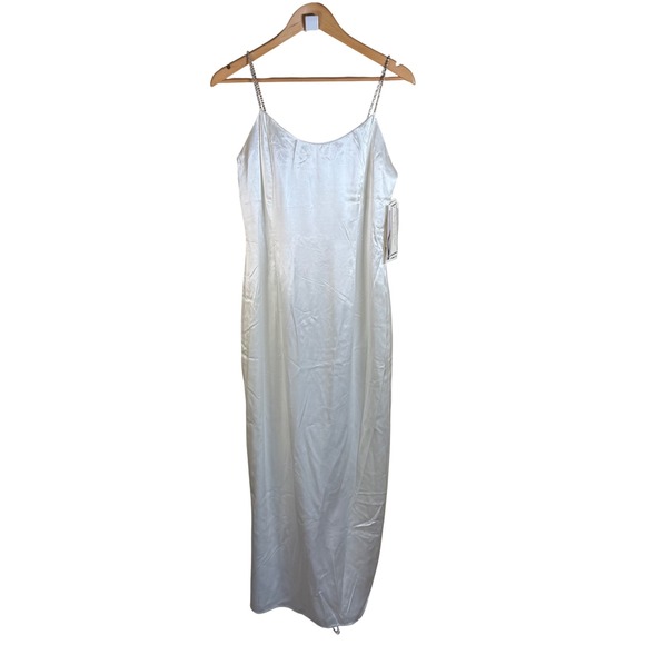 Jessica McClintock Dresses & Skirts - NWT VTG Jessica McClintock Slip Dress W 11/12 Ivory Satin Rhinestone Bridal Rush